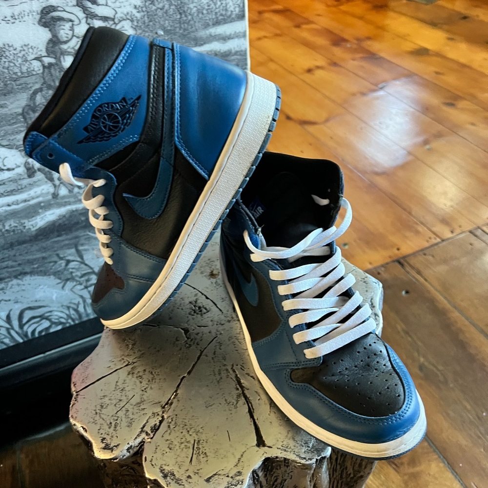 Jordan High Top Sneakers - Black and Blue